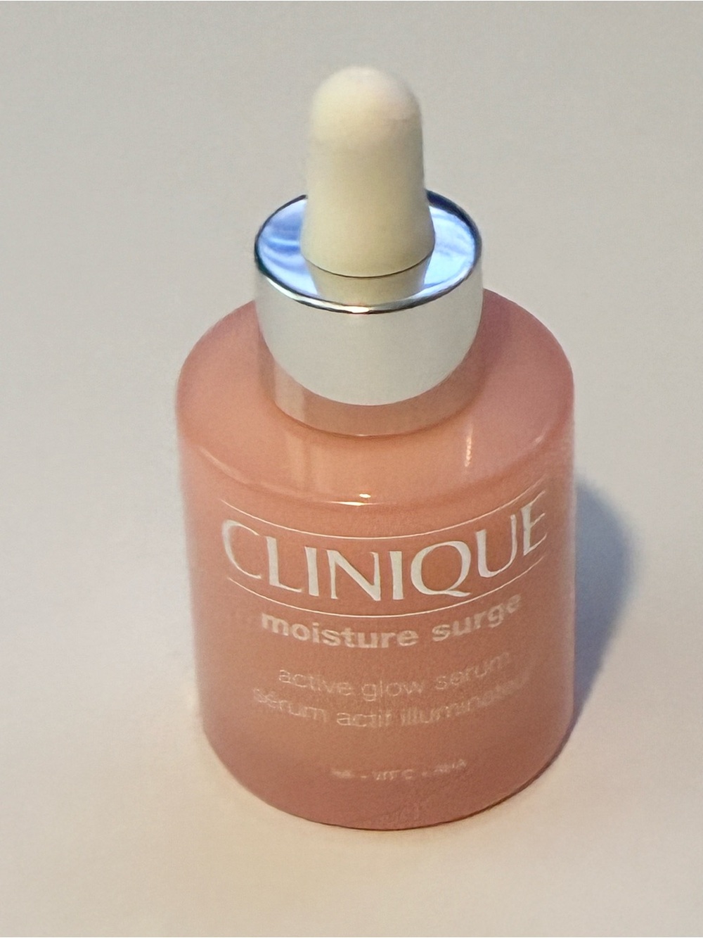 Clinique Moisture Surge Active Glow Serum – Pink and White Dropper Bottle